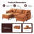 108'' Comfy  U Shaped Sectional Modular Deep 5-Piece Cloud Sofa with Ottomans- Premium Fabric-1861371612