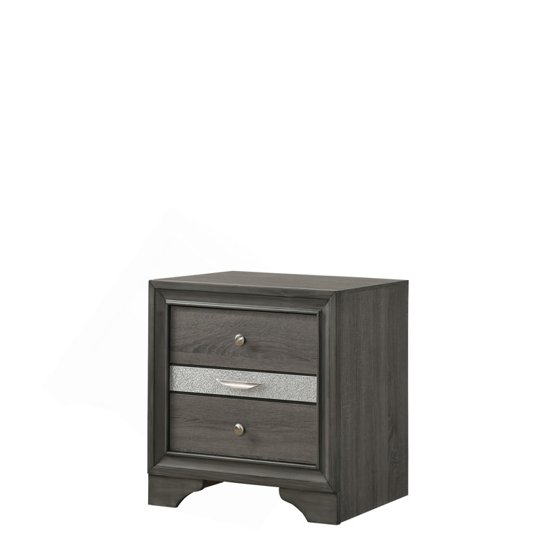 Table de chevet Matrix - gris, Gris