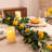 6.1FT Spring Artificial Lemon Garland with Lights - Faux Fruit Vine