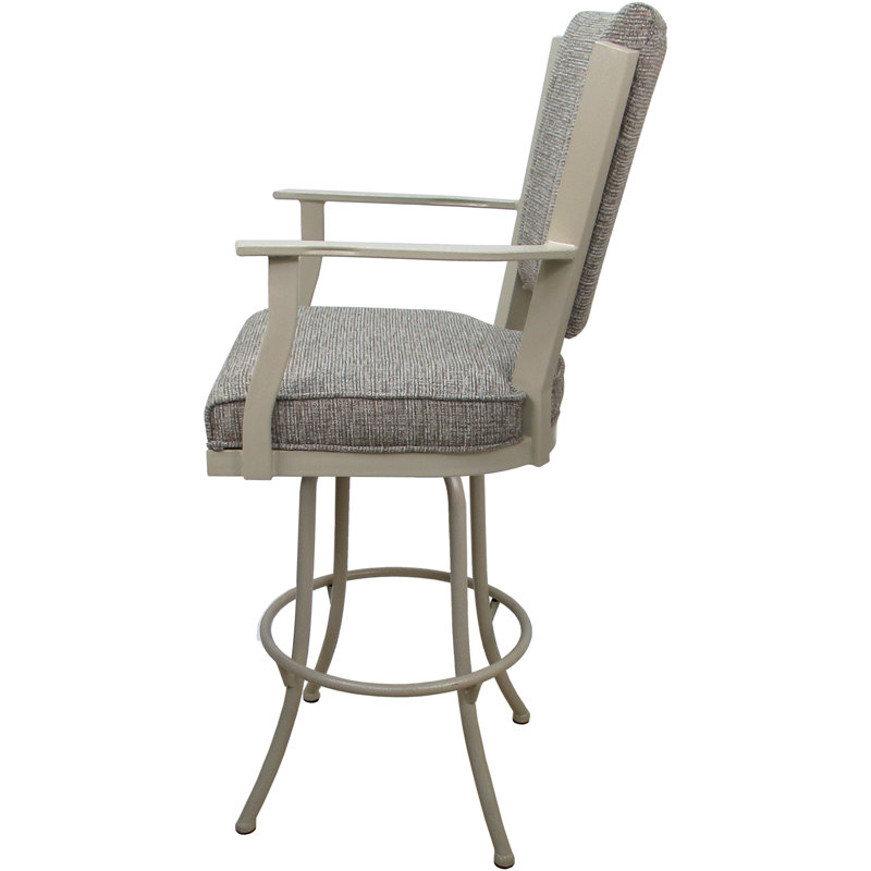 Tabouret de bar pivotant Cunegonda, Beige
