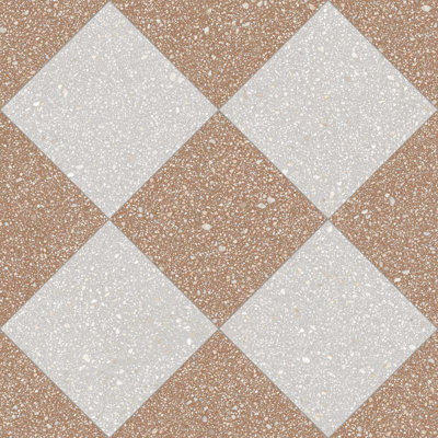 Lithos 12X12 Checkerboard Gris And Siena