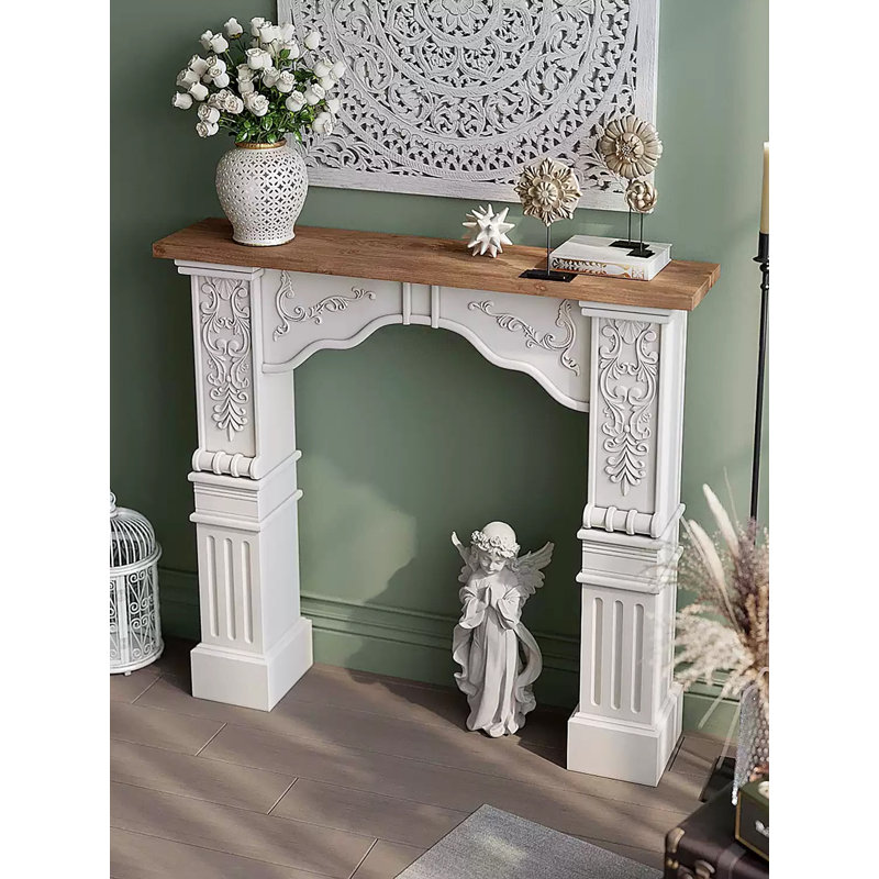 European-style solid wood fireplace decorative cabinet