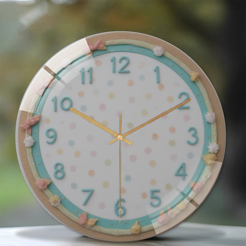 Numbers-On-Art - 12'' Modern Glass Wall Clock
