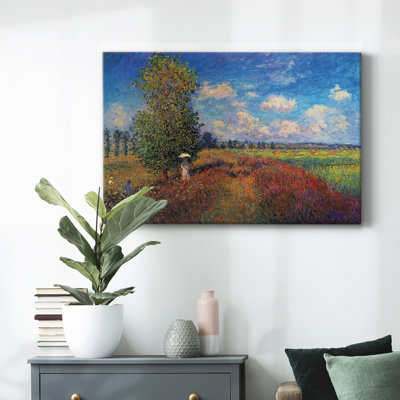 «Poppy Field in Summer» par Monet-Gallery, toile tendue