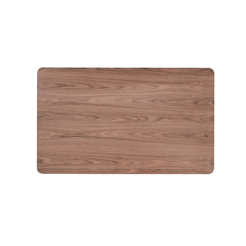 Table de salle à manger noyer et noire - rectangulaire, pieds en bois, épaisseur de 19 mm, support de poids de 100 lb, finition rectangulaire H 30 po x l 59 po x P 35 po