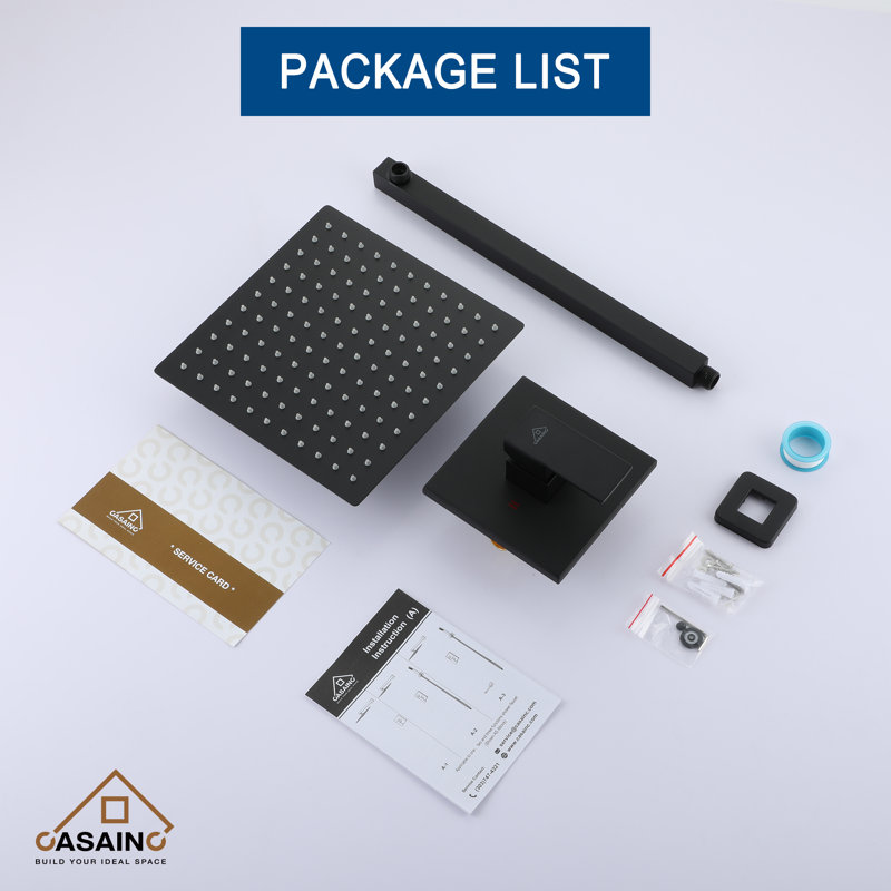All-In-One Kit with Rough in-Valve, Matte Black