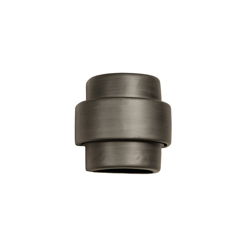 Chiyeko Ceramic Wall Light, LED Bulb Included, 10" H x 10" W x 6" D, Rubbed Pewter