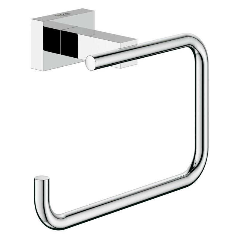 Essentials Cube Wall Mount Toilet Paper Holder, Brushed Nickel