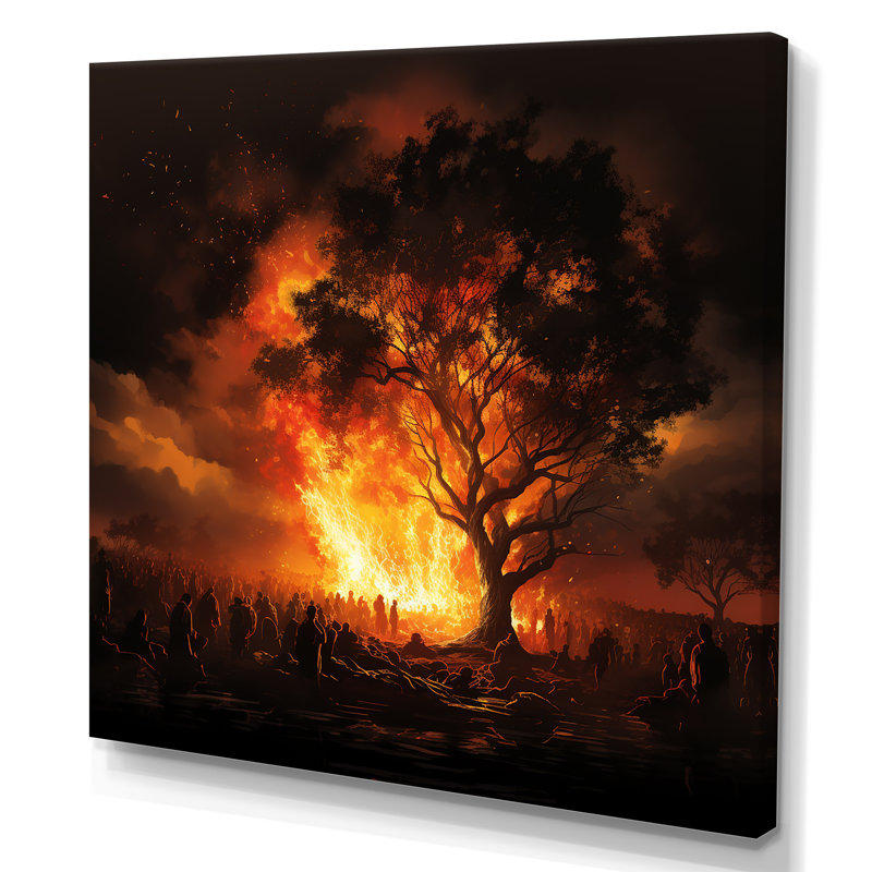 «Judaism Bonfire Blaze Friery Wilderness Luminescence» sur toile, Toile tendue, H 16 po x l 16 po