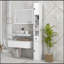 Armoire de rangement polyvalente pour salle de bain spacieuse et organisée.