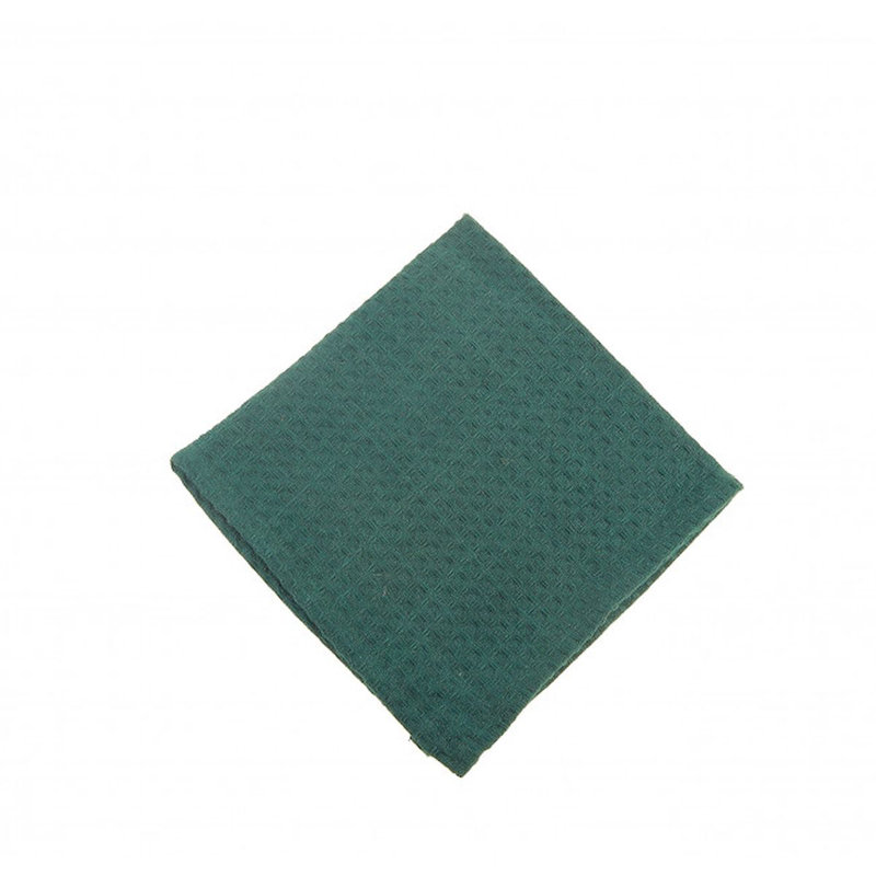 Cotton Waffle Dish Cloth Kitchen Towel, Hunter Green