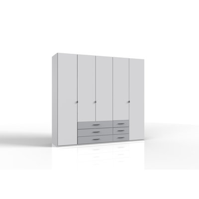 Mourya 5 Door Manufactured Wood Wardrobe
