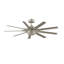 Ventilateur de plafond intérieur / extérieur personnalisé Odyn - Nickel brossé avec lumière DEL-43413569