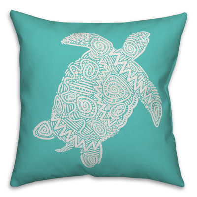 Coussin de dessin sea tortue