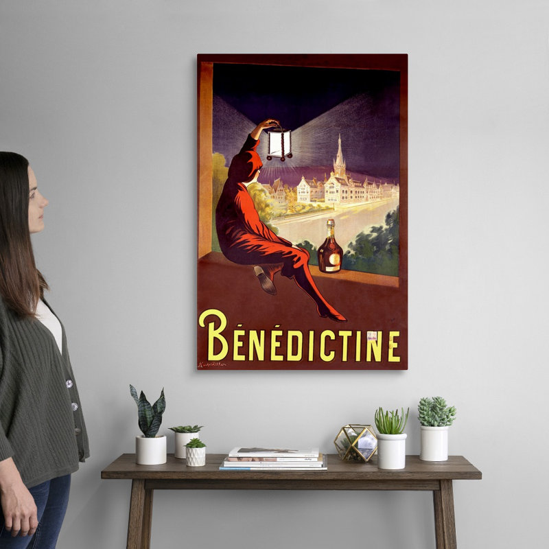«Benedictine», affiche rétro par Leonetto Cappiello, reproduction d'art sur toile flottante Leonetto Cappiello, Toile tendue