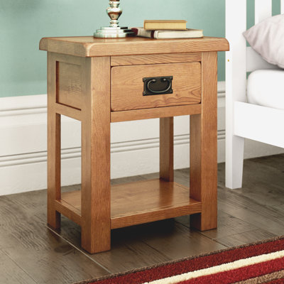 50cm W Solid Wood Bedside Table