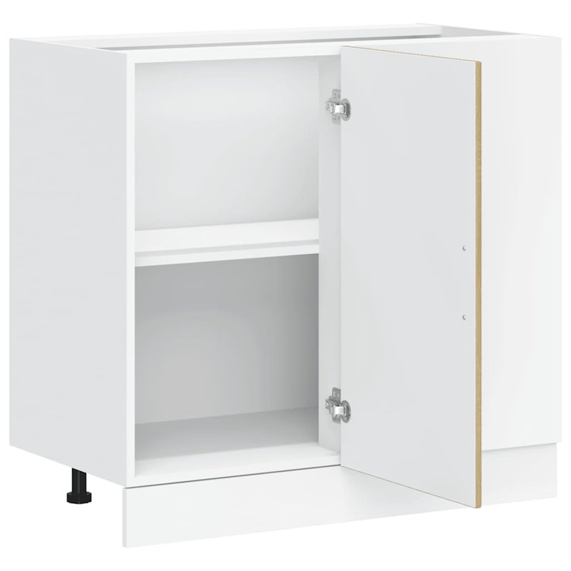 Latitude Run Kitchen Corner Base Cabinet Porto Engineered Wood, old wood