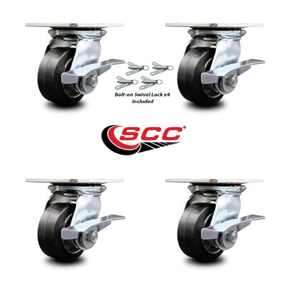 Rubber on Aluminum Caster
