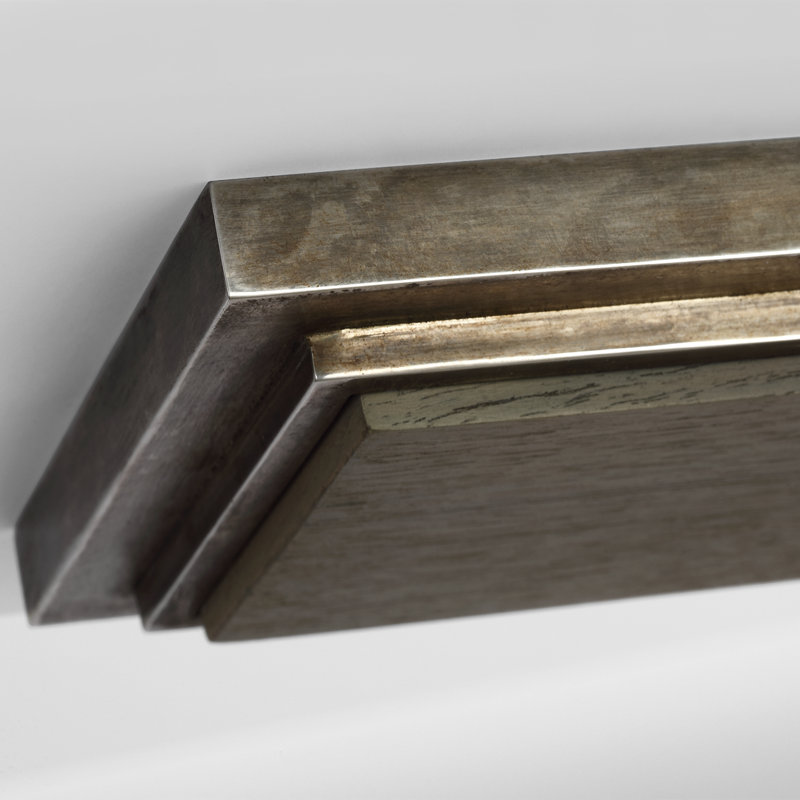 Anne-Marie Barton Remi 60" Linear Pendant, Mottled Pewter and Warm Walnut