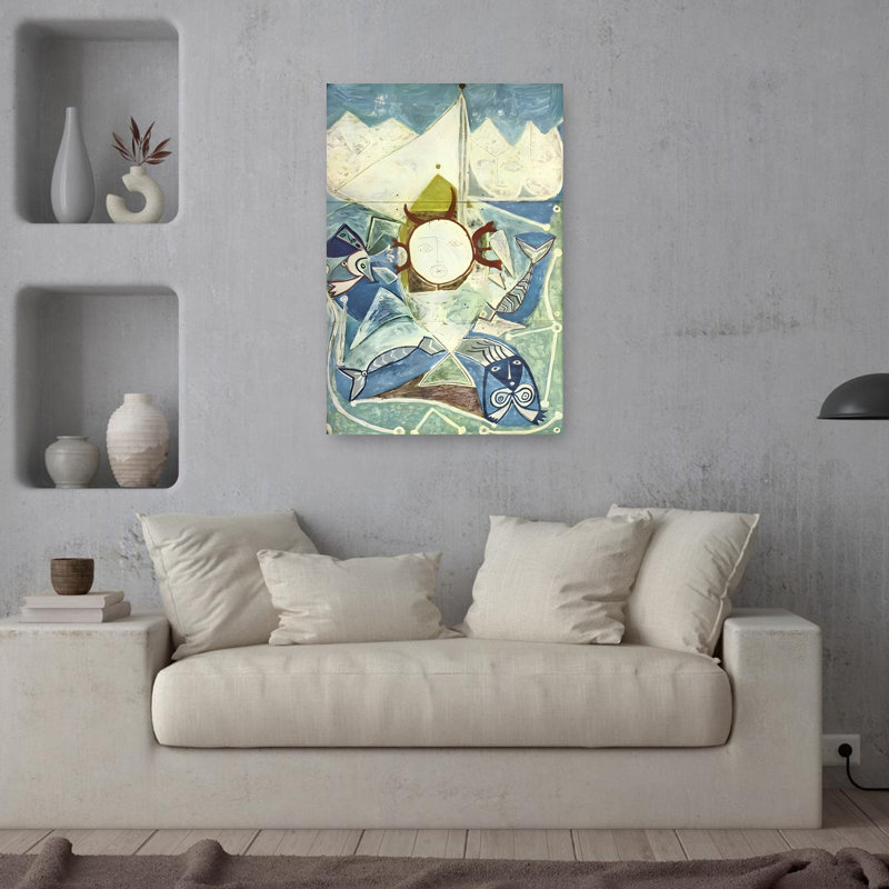 Reproduction d'art mural océanique, H 36 po x l 24 po