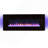 48" Curved Front Wall Mounted Electric Fireplace With Remote And Multi Color Flame And Ember Bed