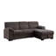 Canapé-lit modulaire en chenille l 94 po Kipriano II avec méridienne et rangement droit-132433121
