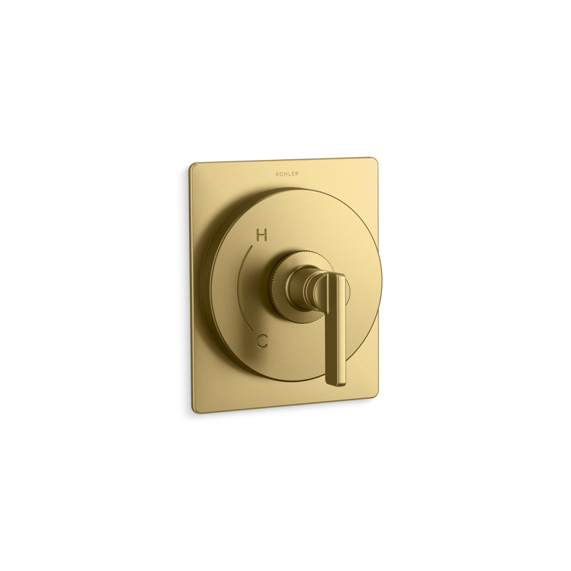 Castia by Studio McGee Rite-Temp Valve Trim, Vibrant Brushed Moderne Brass