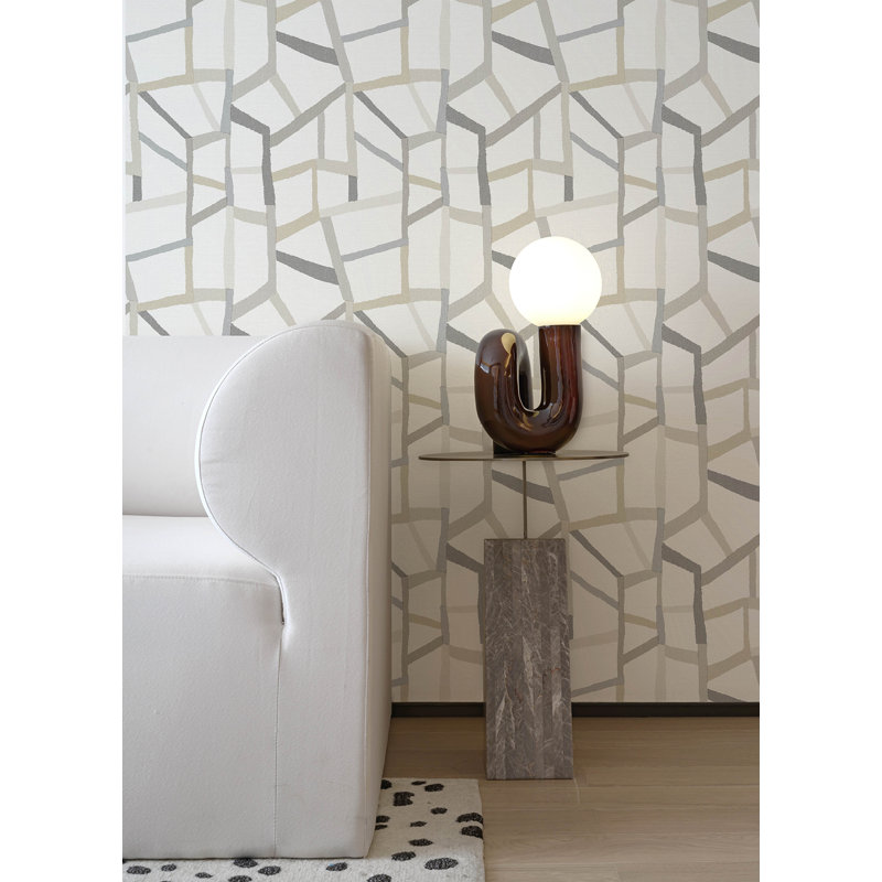 Rouleau de papier peint L 33 pi x l 20,5 po Alexey, Gris