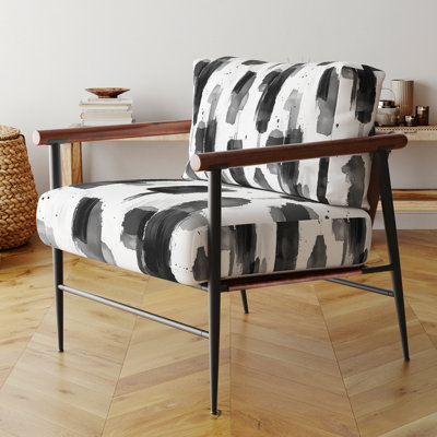 Chaise d'appoint abstraite - fauteuil noir avec lumière noire minimale