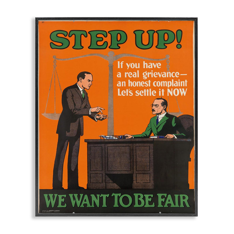 Affiche d'avocat antique encadrée, art par Marcus Jules, H 20 po x l 16 po, Giclée encadrée noir minuit