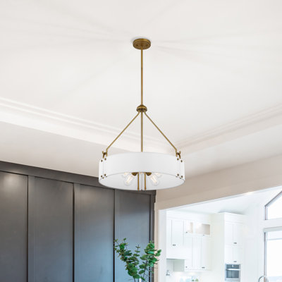 Luminaire suspendu tambour 4 lumières