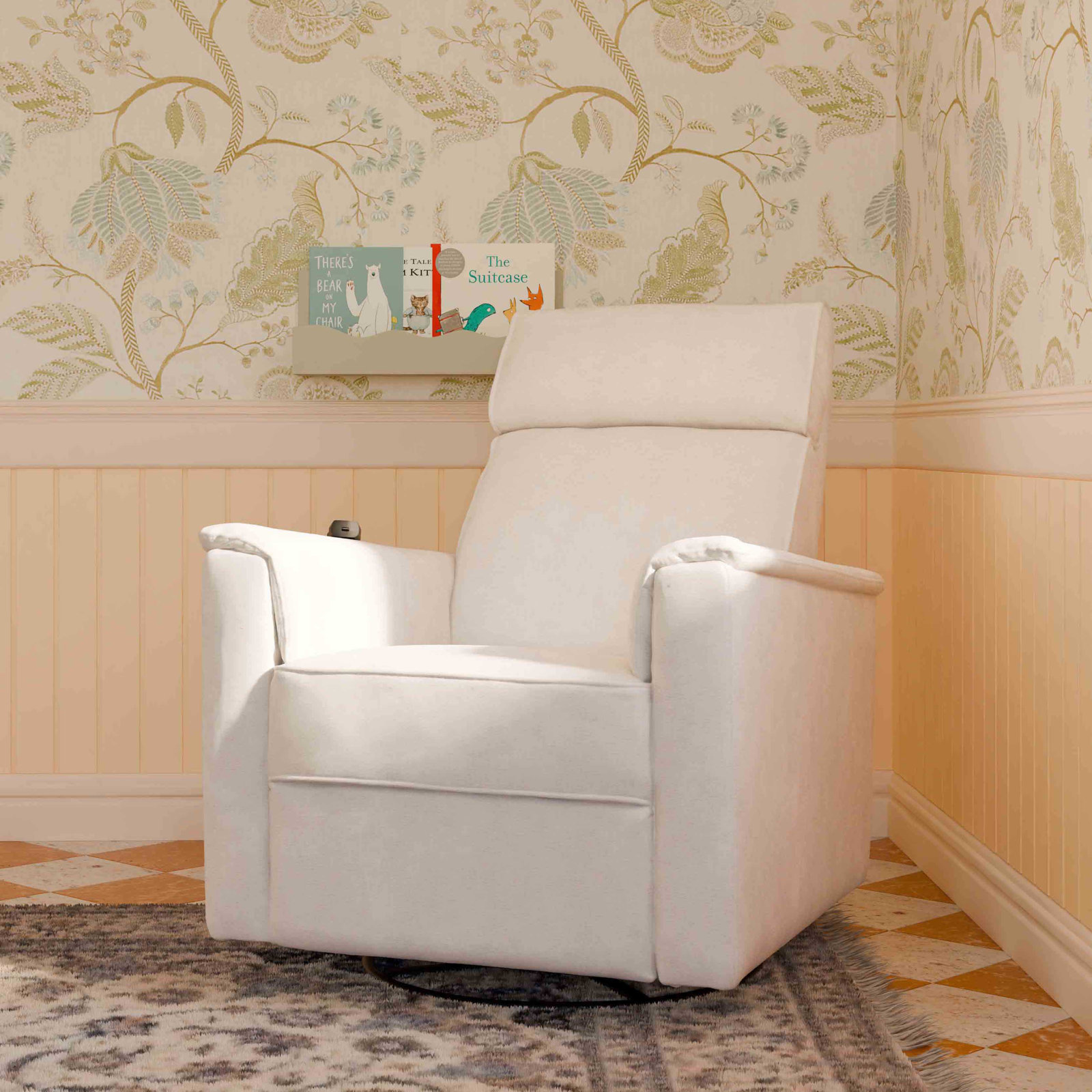 Willa Swivel Glider, Performance Cream Eco-Weave