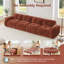 Canapés modernes en velours, design ergonomique, rouge-brun, sans assemblage