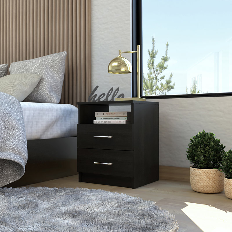 Brookeline 2-Drawer 1-Shelf Rectangle Nightstand