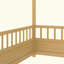 Lit de plancher en bois avec cadre de toit de maison, garde-corps de clôture-1727387648
