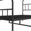 Structure de lit plateforme grand en métal avec tête de lit, construction robuste, aucun sommier tapissier requis, repose-pieds silencieux, grand lit noir, source en fer, période de rêve nocturne,