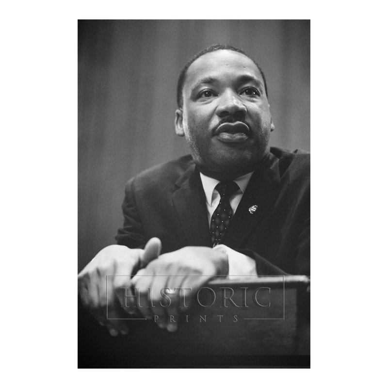 19664 Martin Luther King Jr sur papier, H 36 po x l 24 po x P 0,01 po