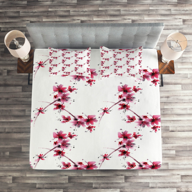 Eclectic Polyester Floral Coverlet