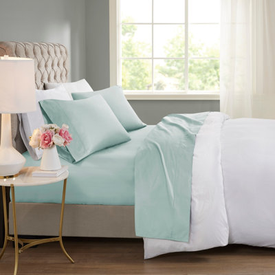 4 Pieces Cooling Cotton Blend Sheet Set