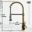 Robinet de cuisine de H 19 po avec pulvérisateur rétractable à deux fonctions Edison-50198507-28294597