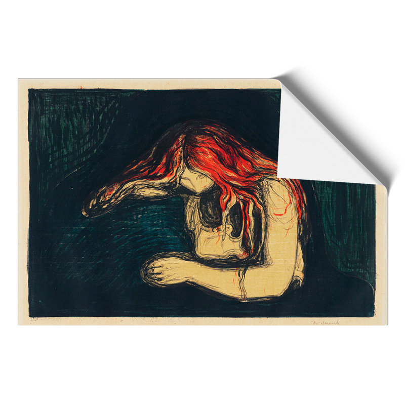The Vampire Vol.2 by Edvard Munch - No Frame Painting, 42cm H x 59cm W x 0.1cm D