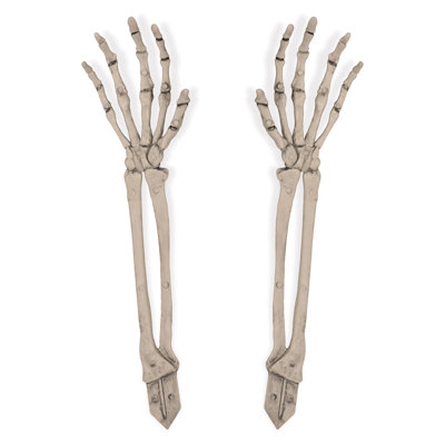 Halloween Plastic Skeleton Hand Yard Stakes