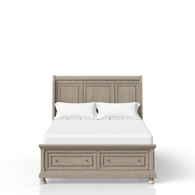 Très grand lit de rangement gris antique