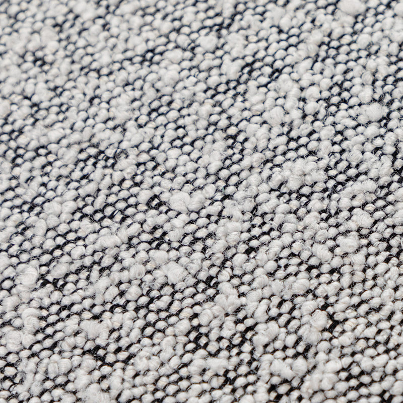 18.5" Wide Modern Square Boucle Upholstered Ottoman, Gray