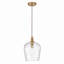 Luminaire suspendu réglable en verre d'eau en laiton, luminaire suspendu simple