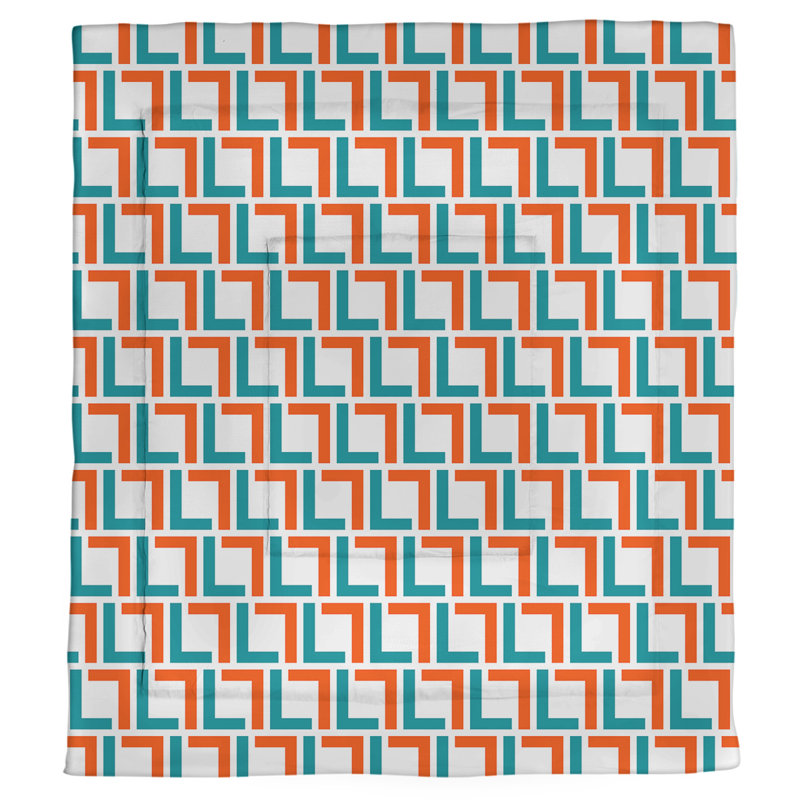 Édredon simple Football Luxury, Édredon grand, Blanc / turquoise / orange