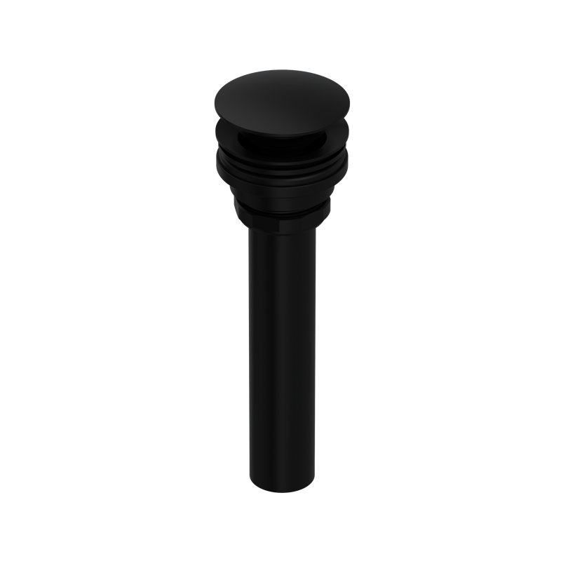 Universal Push Drain Pop-Up Bathroom Sink Drain, Matte Black