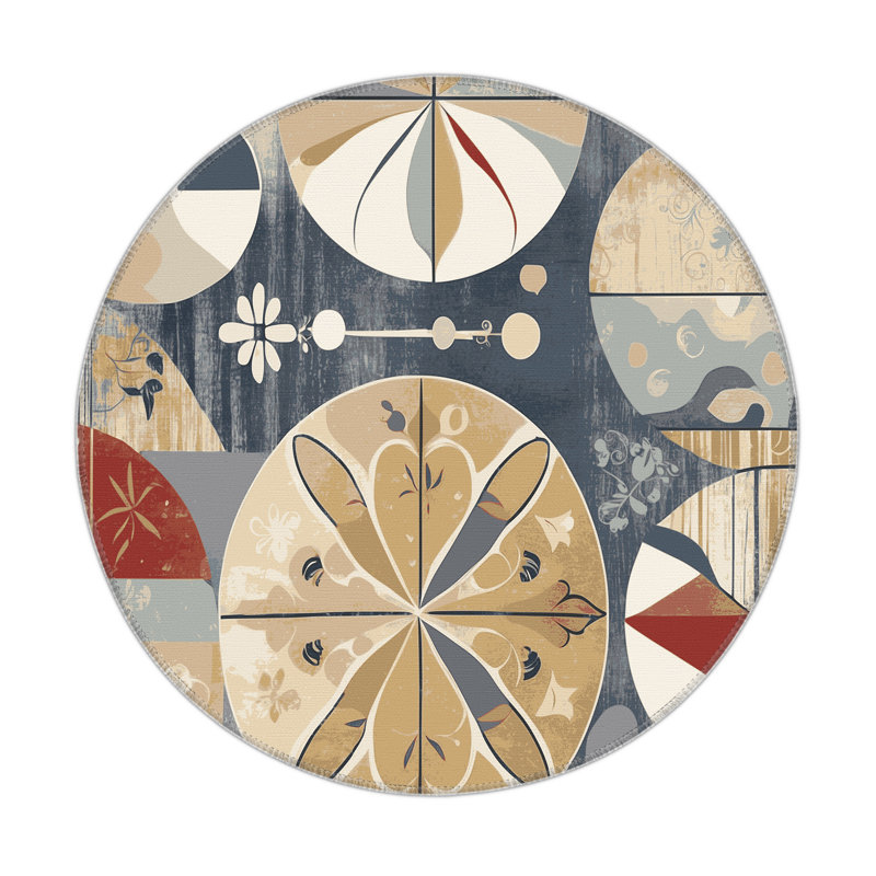 Peppy Dash Indoor And Outdoor Area Rug, Round 5'