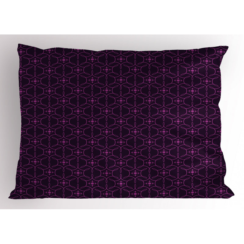 Eggplant Polyester Geometric Sham Set, Twin