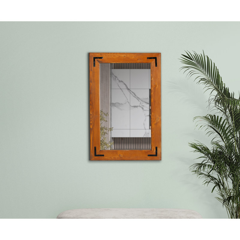 Miroir de salle de bain Nwogwugwu, Brun